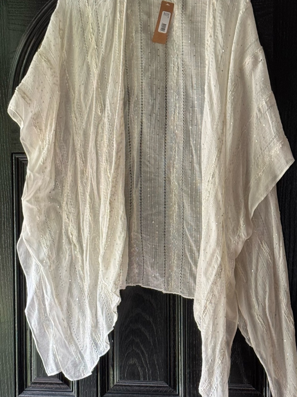 Steve Madden Cream Draped shaw